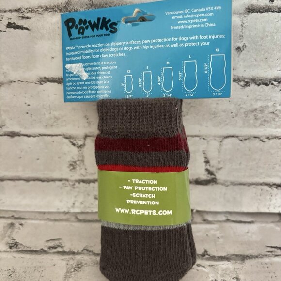 RC Pet Products Pawks Anti-Slip Dog Socks Size M NWT - Picture 2 of 3